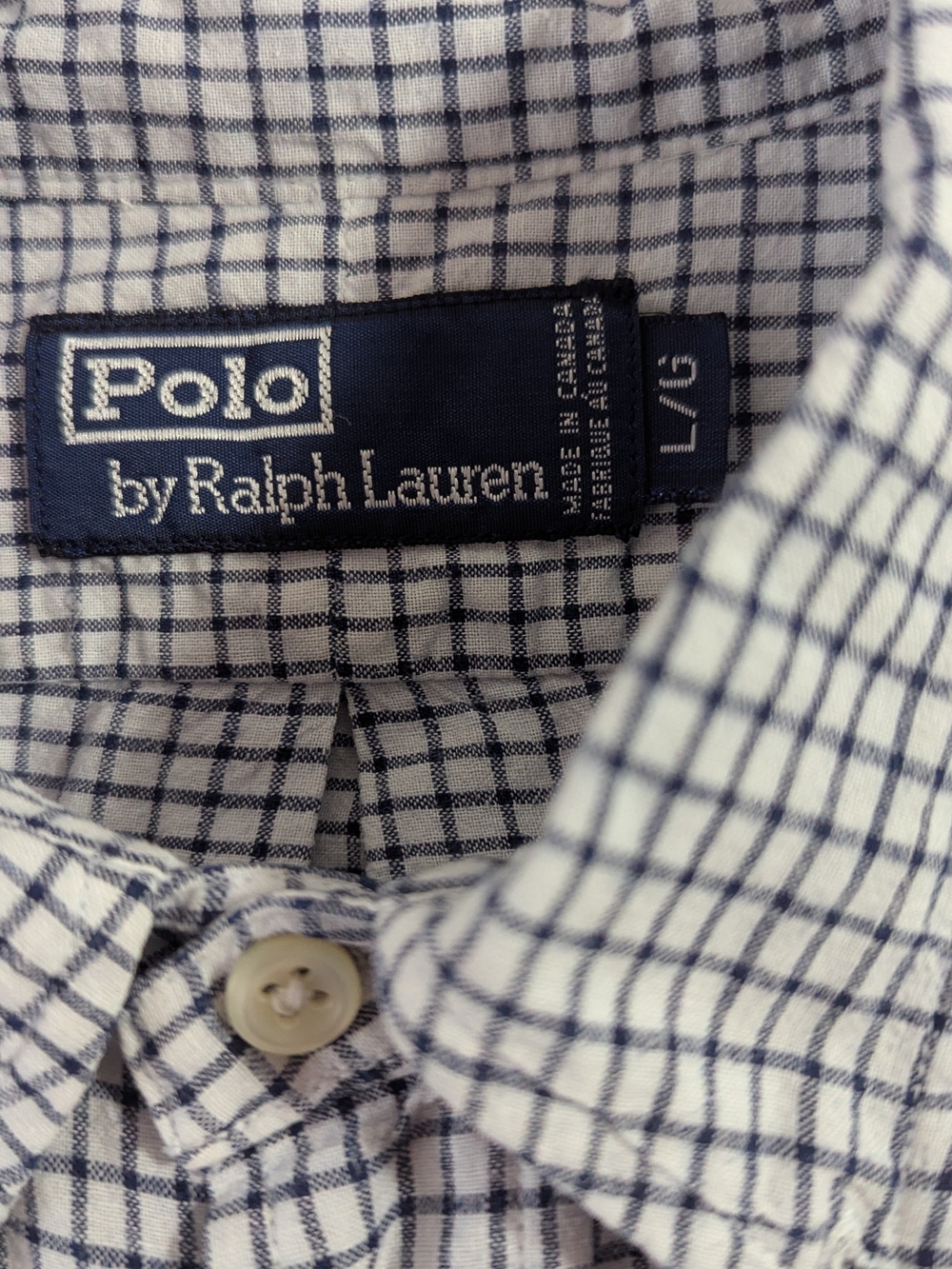 Polo by Ralph Lauren Men's Navy Check Button-Down Shirt